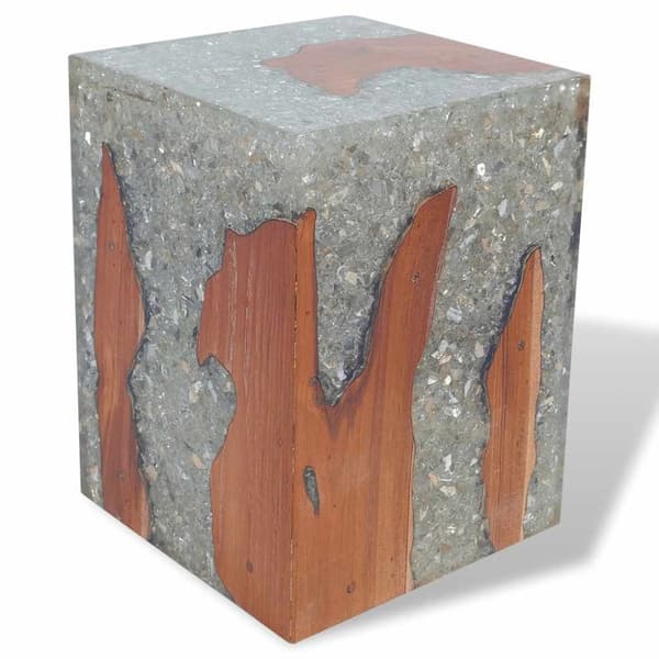 vidaXL Krakk heltre teak og harpiks