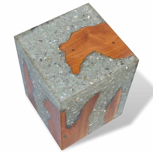 vidaXL Krakk heltre teak og harpiks