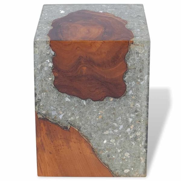 vidaXL Krakk heltre teak og harpiks