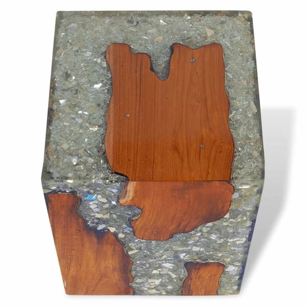 vidaXL Krakk heltre teak og harpiks