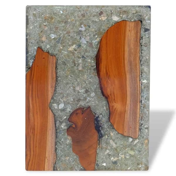 vidaXL Krakk heltre teak og harpiks
