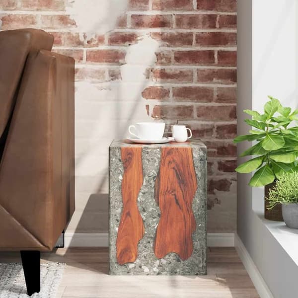 vidaXL Krakk heltre teak og harpiks