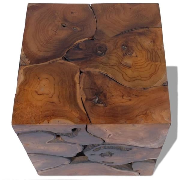 vidaXL Jakkara Täysi Tiikki 40x40x45 cm