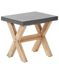 Pikkukuva 1 / 6: Jakkara harmaa 51 x 40 x 45 cm betoniefekti akaasiapuiset jalat moderni tyyli