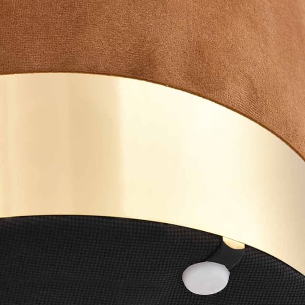 vidaXL Pall brun och guld sammet