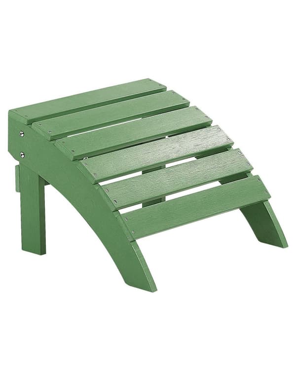 Fodskammel Grøn Plastik Rustfrit Stål 50 x 34 x 43 cm Have Fodstøtte Tilbehør til Altan Terrasse Indretning Skandinavisk Udendørs Retro Stil