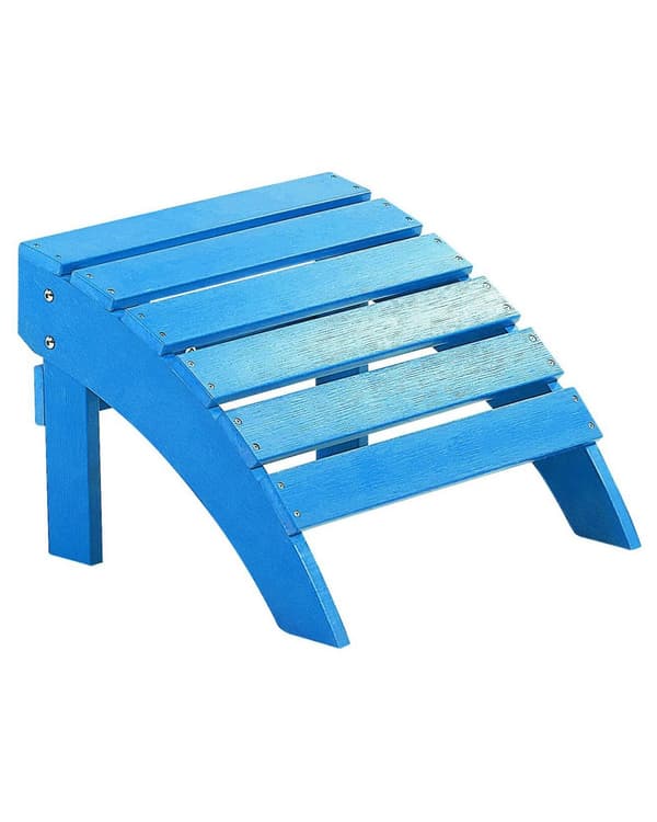 Fodstøtte Blå Plastik og Rustfrit Stål 50 x 34 x 43 cm Have skammel Tilbehør til Altan Terrasse Indretning Skandinavisk Udendørs Retro Stil