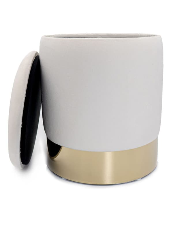 Sammetspall Decoration Stool med lagringsutrymme