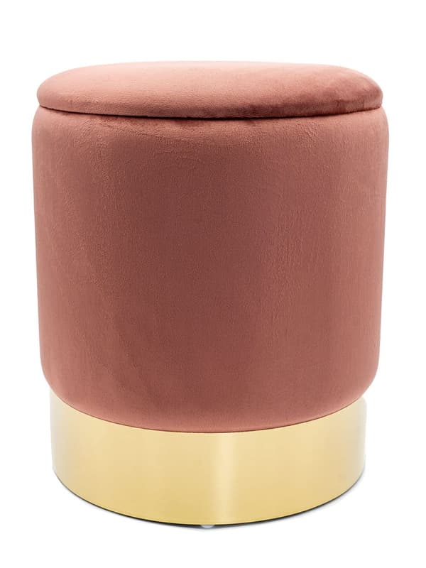 Sammetspall Decoration Stool Pouf Velor Stool Ø 31 H 38 cm