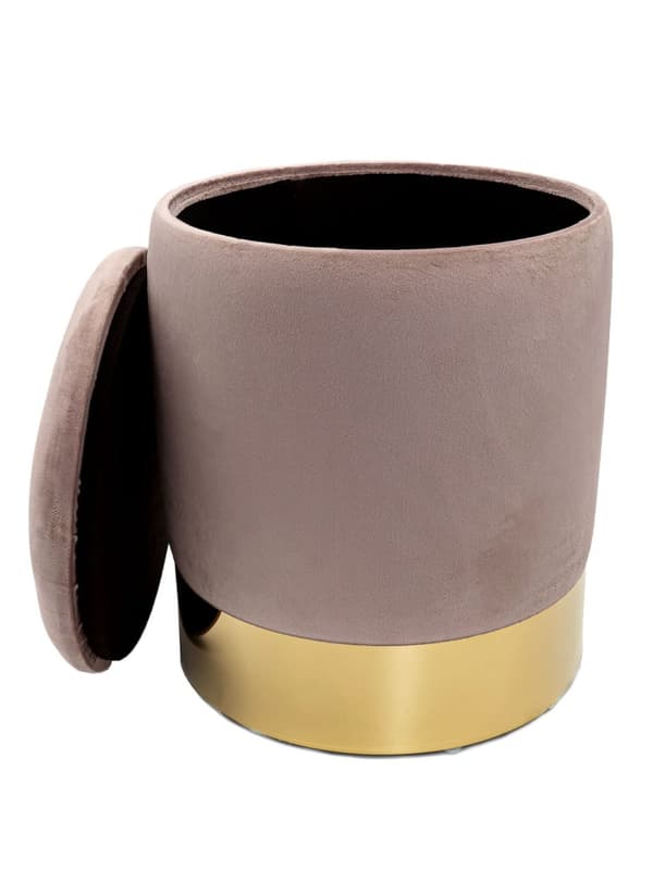 Sammetspall Decopouf Velor Stool med lagringsutrymme