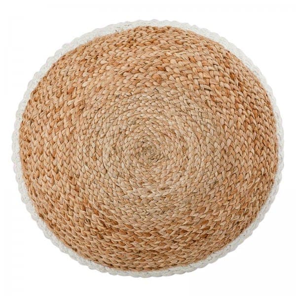 Seat poff jute sits pall runt 50×50 cm dekoration pall