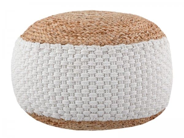 Seat poff jute sits pall runt 50×50 cm dekoration pall