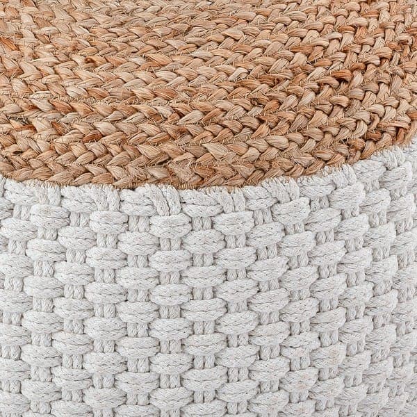 Seat poff jute sits pall runt 50×50 cm dekoration pall