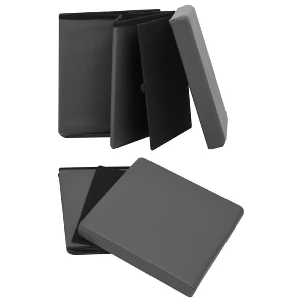 vidaXL foldbare opbevaringspuffer 2 stk. PVC grå