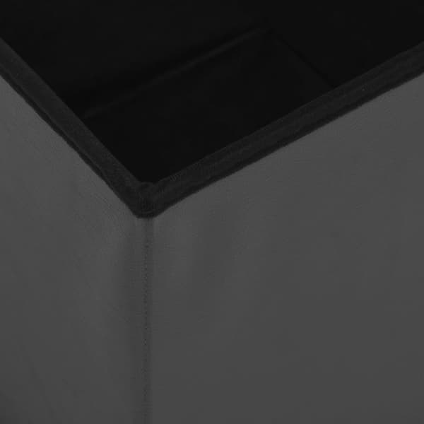 vidaXL foldbare opbevaringspuffer 2 stk. PVC grå