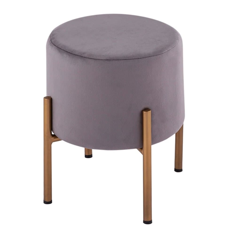 Sammetspall Sitting Pall med en Pouf Ø 32 H 38 cm Rosjärn