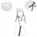 Miniatyrbild 2 av 4: Hopfällbar stol - SPRINGOS - Camping - Metall - Plastisk HDPE - 150 kg - Vit