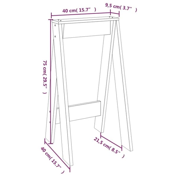 vidaXL Jakkarat 2 kpl 40x40x75 cm täysi mänty