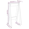 Pikkukuva 9 / 9: vidaXL Jakkarat 2 kpl harmaa 40x40x75 cm täysi mänty