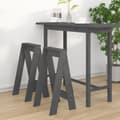Pikkukuva 1 / 9: vidaXL Jakkarat 2 kpl harmaa 40x40x75 cm täysi mänty