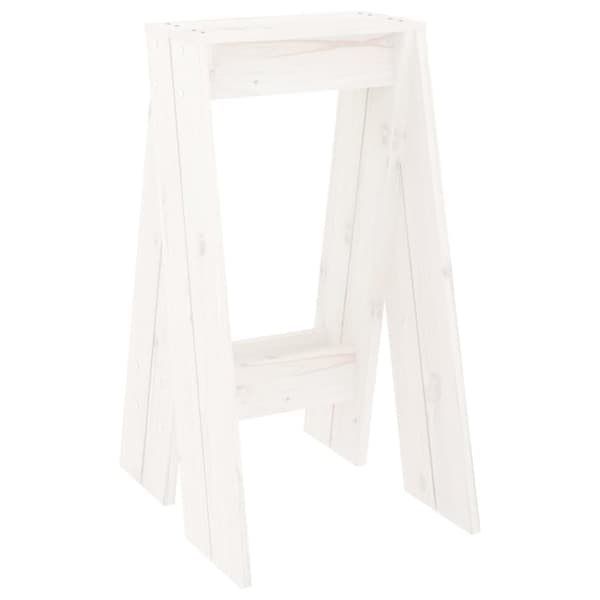 vidaXL taburetter 2 stk. 40x40x75 cm massivt fyrretræ hvid