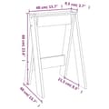 Miniatyrbillede 9 af 9: vidaXL taburetter 2 stk. 40x40x60 cm massivt fyrretræ gyldenbrun