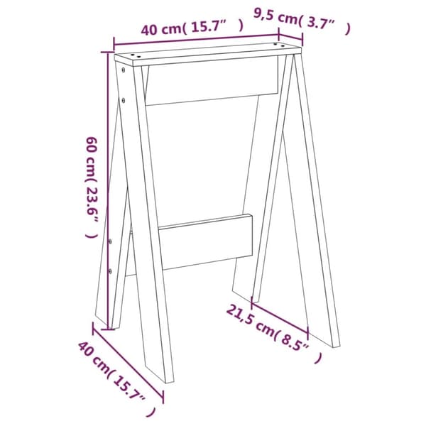 vidaXL Pallar 2 st honungsbrun 40x40x60 cm massiv furu