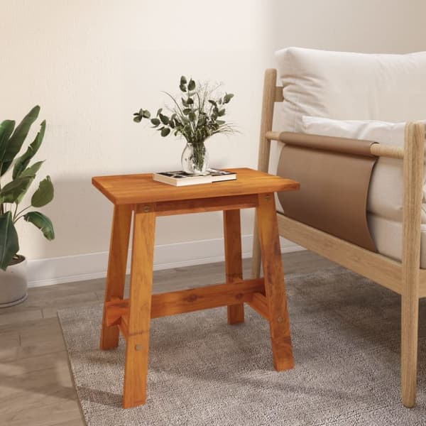 vidaXL taburet 45x29x45 cm rektangulær massivt akacietræ