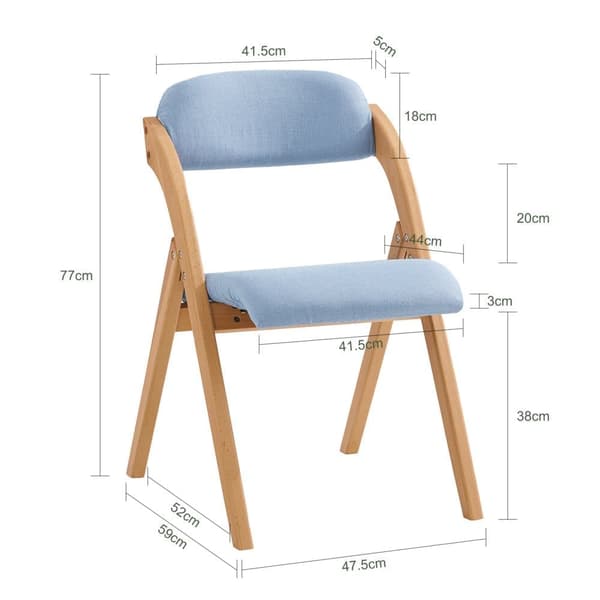 SoBuy Klappstol Skrivbordsstol FST92-BL