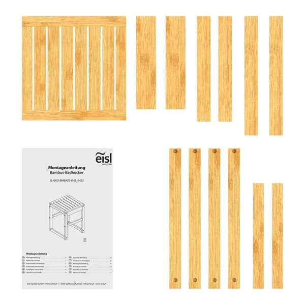 EISL badestol 35x35x45 cm bambus