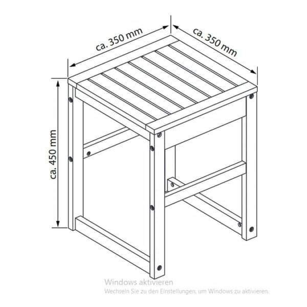 EISL badestol 35x35x45 cm bambus