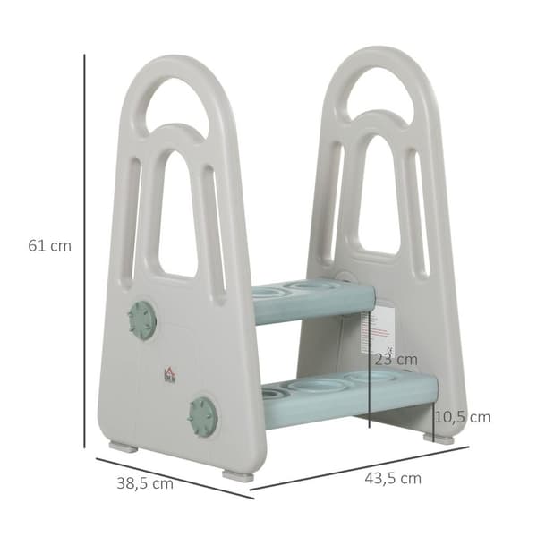 Rootz Learning Tower Step Jakkara - sininen, harmaa - HDpe, Pp - 17,12 cm x 15,15 cm x 24,01 cm