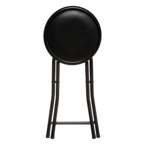 Atmosphera "Elisa" PVC hopfällbar pall - Svart - Paket om 2