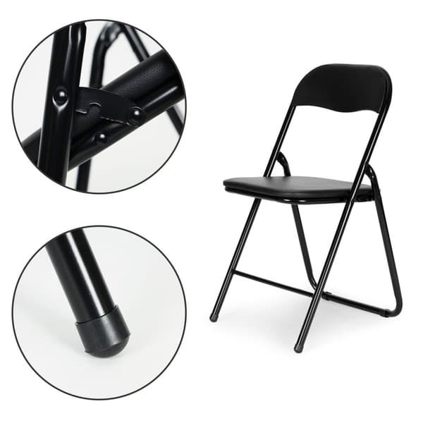 Klappstühle - Set mit 4 - 77,5x43x43,5 cm - schwarz