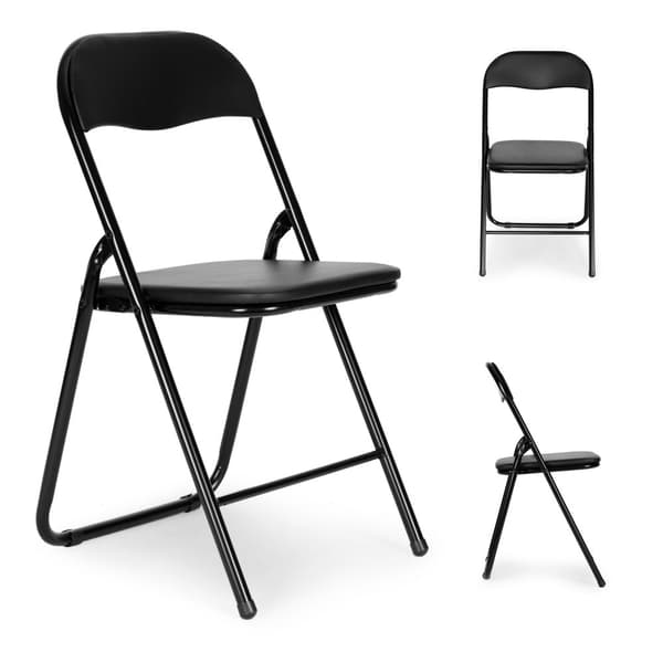 Klappstühle - Set mit 4 - 77,5x43x43,5 cm - schwarz