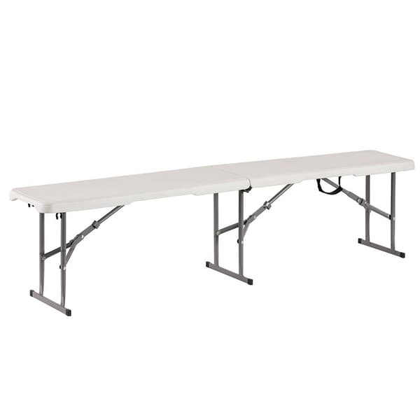 Sammenklappelig bænk - plastik - 183x28x43 cm - Campingbænk