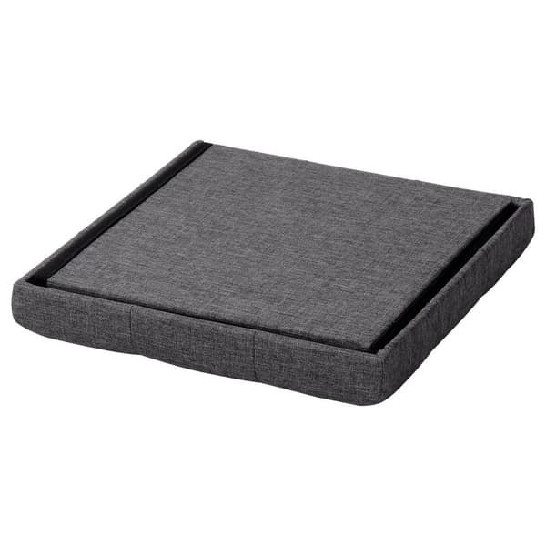 Rootz Förvaringspall - Sittbänk - Osmansk - Fotstöd - Förvaringslåda - Fällbar sits - Förvaringskub - Mörkgrå - 37,5x38x37,5 cm