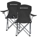 Miniatyrbillede 1 af 4: SONGMICS 2 Foldbare Campingstole, Komfortable, Kraftig Struktur, Udendørsstole, Sort