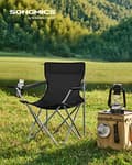 Miniatyrbild 2 av 4: SONGMICS Set med 2 hopfällbara campingstolar, utomhusstolar, stabil struktur