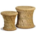 Miniatyrbild 3 av 9: Pallar 2 st bambu och jute
