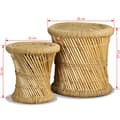 Miniatyrbild 9 av 9: Pallar 2 st bambu och jute