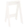 Miniatyrbild 4 av 9: Pallar 2 st vit 40x40x60 cm massiv furu