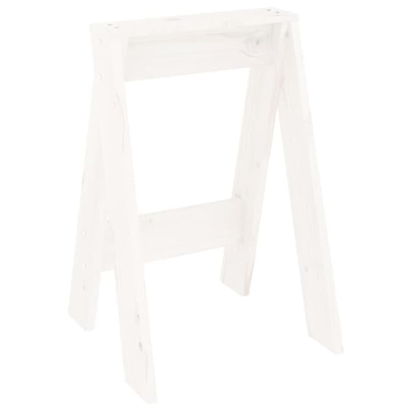 Pallar 2 st vit 40x40x60 cm massiv furu