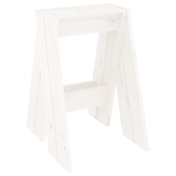 Pallar 2 st vit 40x40x60 cm massiv furu