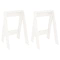 Miniatyrbild 2 av 9: Pallar 2 st vit 40x40x60 cm massiv furu