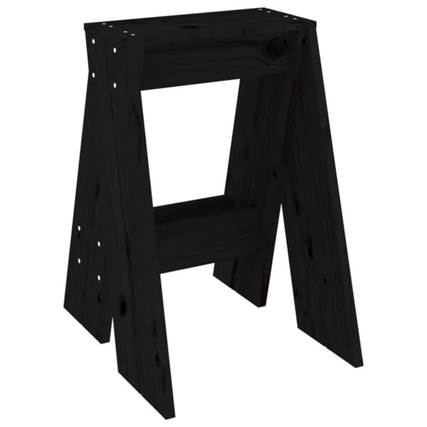 Pallar 2 st svart 40x40x60 cm massiv furu