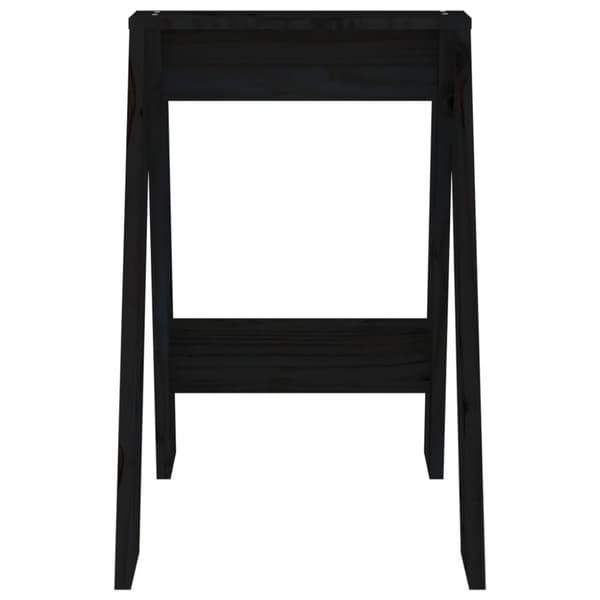 Pallar 2 st svart 40x40x60 cm massiv furu