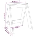 Miniatyrbillede 9 af 9: taburetter 2 stk. 40x40x45 cm massivt fyrretræ grå