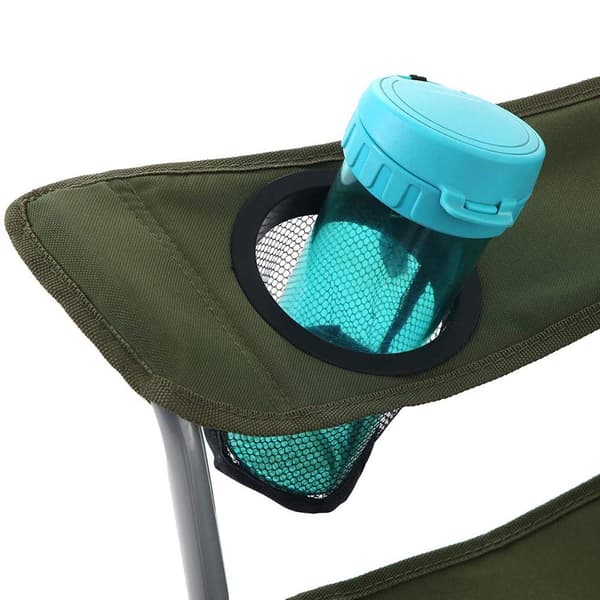Rootz Camping tuoli - Kannettava retkituoli - Taittuva retkeilytuoli - Kevyt retkeilytuoli - Ulkotuoli - Vihreä - 81 x 70 x 91 cm