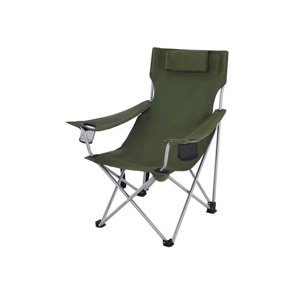 Rootz Camping tuoli - Kannettava retkituoli - Taittuva retkeilytuoli - Kevyt retkeilytuoli - Ulkotuoli - Vihreä - 81 x 70 x 91 cm